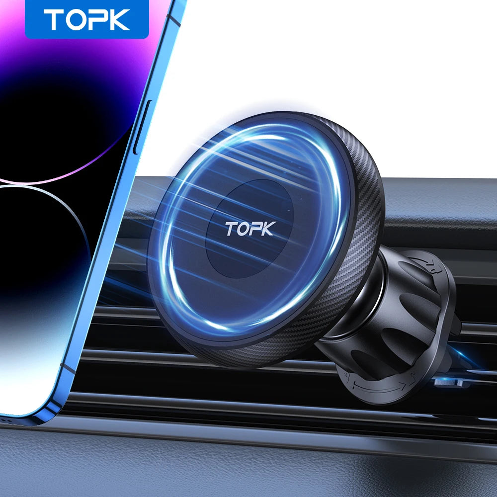 Magnetic Car Phone Holder for Secure, One-Hand Convenience
