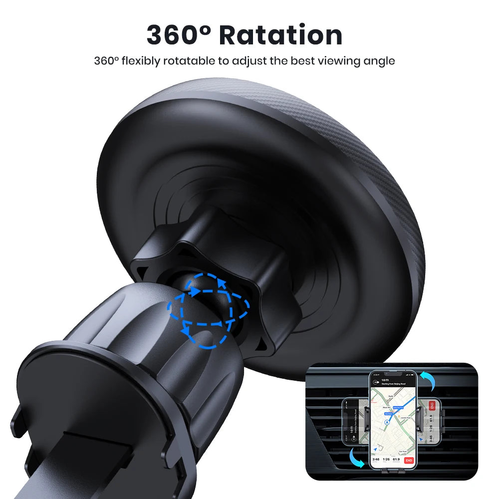 Magnetic Car Phone Holder for Secure, One-Hand Convenience